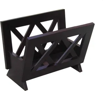 Oceanstar Contemporary Solid Wood Magazine Rack