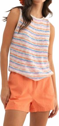 Wishlist Womens Multi Striped Sweater Knit Tank Top In Sky Multi