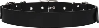 Moschino Womens Black Leather Belt