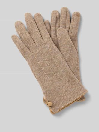 Eem Fashion Regular Fit Handschuhe mit Knopfverschluss in Beige, Gr&ouml;&szlig;e L