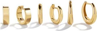 BaubleBar Maris Set of 3 Water Resistant Hoop Earrings in Gold at Nordstrom