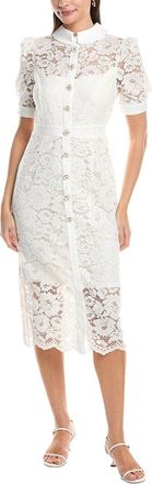 Tahari by ASL Short Sleeve Lace Midi Dress