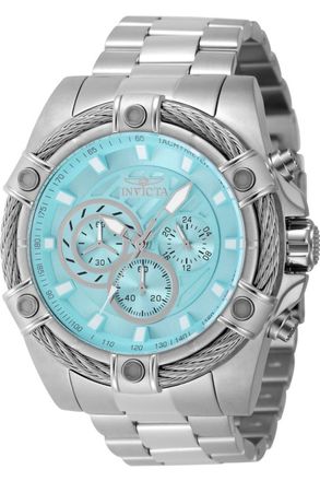 Invicta Bolt 48865 Heren Horloge - Quartz Uurwerk - Roestvrij Staal met blauwe Wijzerplaat - 52mm