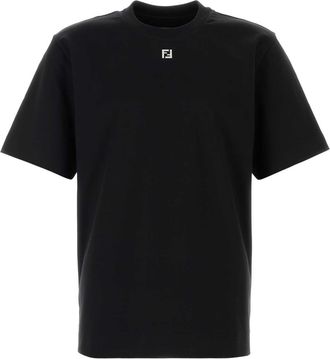 Fendi Black Cotton T Shirt