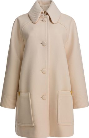 Valentino Womens Beige Virgin Wool Jacket - Ivory - Size EU 40 (Womens)