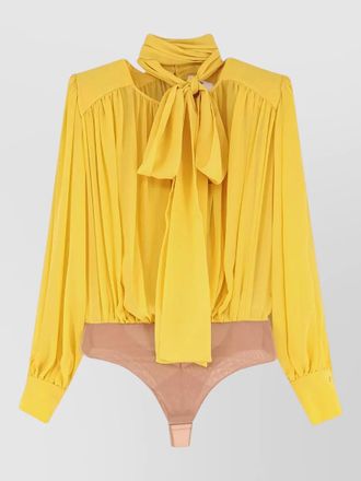Elisabetta Franchi silk long-sleeve blouse