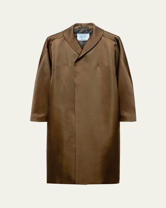 Prada Silk Open Overcoat
