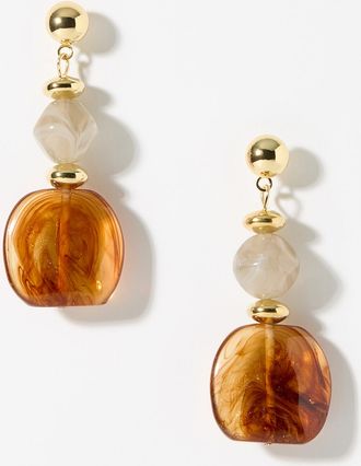Simons Womens Large gemstone earrings