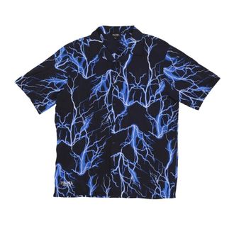 Phobia Archive All Over Lightning Shirt - Heren - Korte mouwen Overhemden - Veelkleurig - L - Katoen - Overhemden