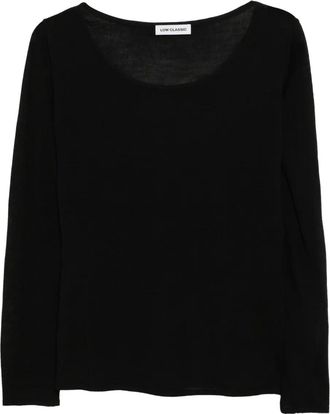 Low Classic Top con scollo rotondo - Nero