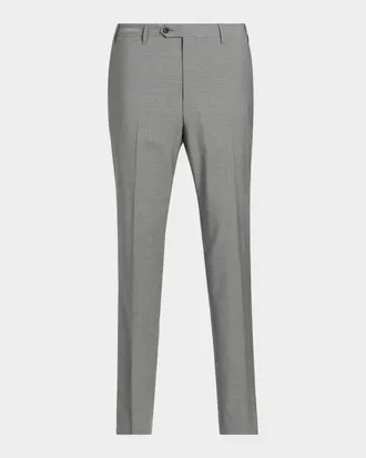 Corneliani Men & apos;s Stretch-Wool Straight-Leg Pants