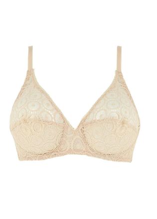 Chantelle Fete Sheer Mesh Underwire Bra In Nude