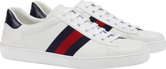 Gucci White leather Ace trainers Size 37.5