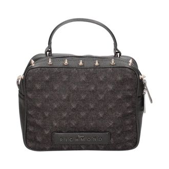 John Richmond Tassen, Dames, Zwart, ONE Size, Katoen, Compacte Schoudertas