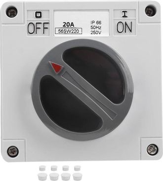 OEM Interruptor Selector Giratorio Impermeable De 2 Posiciones Ip66 250v, Interruptor De Encendido/apagado A Prueba De Polvo Para Uso En Exteriores (2p20a