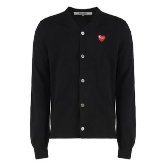 Comme Des Garçons Cardigans, female, Black, XS, Wool cardigan