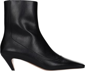 Stella McCartney Black Leather Ankle Womens Boots