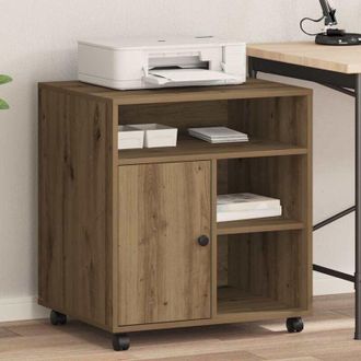 vidaXL Supporto per Stampante rovere artigianale 60 x 50 x 67 cm - Vidaxl