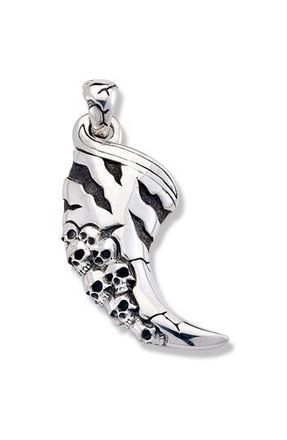 Samuel B. Sterling Silver Skull Horn Pendant at Nordstrom Rack