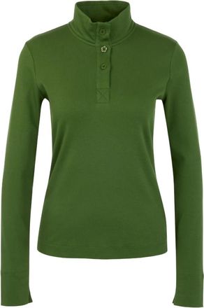 Marc Cain Camisa de manga larga con cuello mao - Tops - Mujer - Verde - M