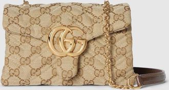 Gucci GG Marmont Mini Shoulder Bag, Beige, GG Canvas