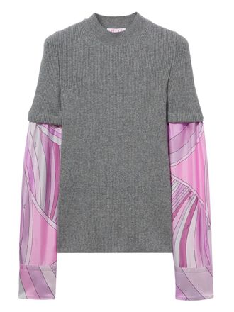 Pucci Iride-print sweater - women - Virgin Wool/Cashmere/Nylon/Polyurethane - S - Pink