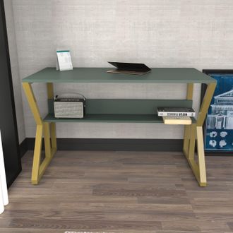 Decorotika Wake Study & Writing Desk in Gold