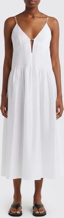 Tory Burch Abito midi Tory Burch in lino e seta