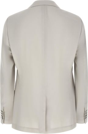 Dolce & Gabbana Mens Gray Virgin Wool Blazer Clothing