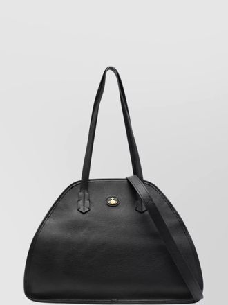 Vivienne Westwood buckle leather shoulder bag with curved silhouette