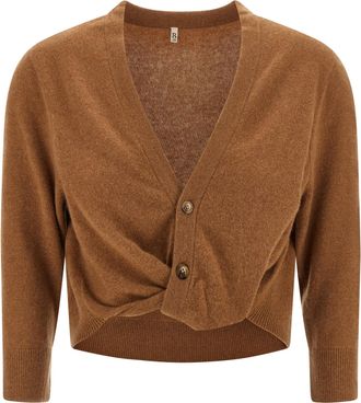 R13 Brown Cashmere Womens Cardigan