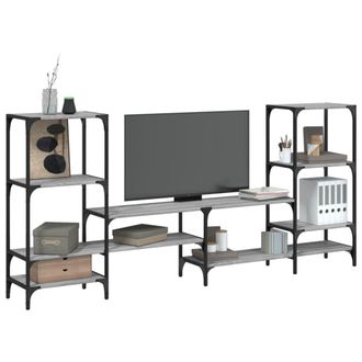 vidaXL Vidaxl - Mueble De Tv Madera De Ingenier&iacute;a Gris Sonoma 206,5x28,5x95 Cm
