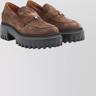 Hogan suede loafers with chunky sole design