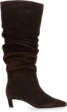 Alohas Kalila Hoge Laarzen - Dames - Laarzen met Hak - Bruin - 41 EU - Su&egrave;de - Schoenen