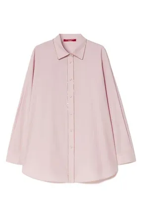 Marina Rinaldi Mrs. Sante Cotton Shirt in Pink at Nordstrom, Size 18 - W