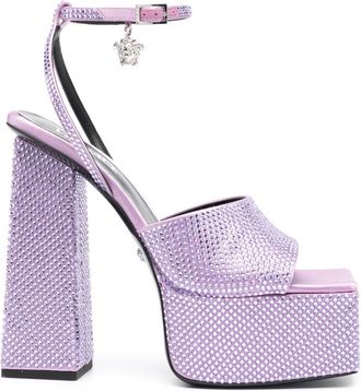 Versace Platform Sandals with Crystal Embellishments