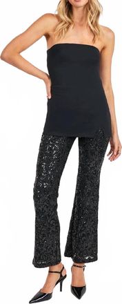 Sadie & Sage Stardom Strapless Sequin Jumpsuit In Black