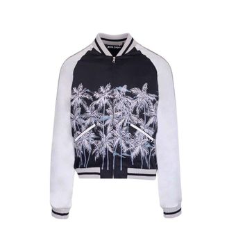 Palm Angels Black Polyester Mens Bomber
