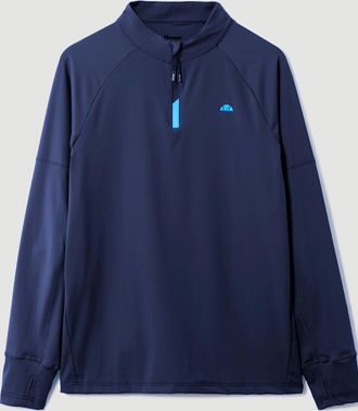 Ellesse Mens Musica 1/4 LS Tee - Navy - Size: 40