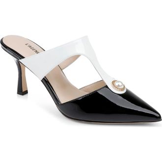 L'agence Bayonne Pointed Toe Pump in Black/White at Nordstrom, Size 8.5