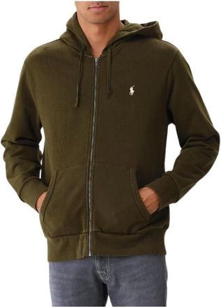 Polo Ralph Lauren Groen Hoodie met Rits - Heren - Vesten met rits - Groen - S - Katoen - Hoodies & sweatvesten