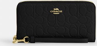 Coach Long Zip Around Wallet In Signature Leather