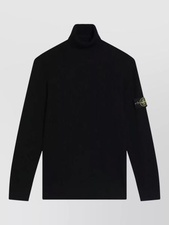 Stone Island turtleneck sweater long sleeves ribbed texture