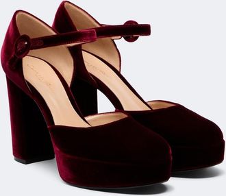 Gianvito Rossi Salones de terciopelo con plataforma