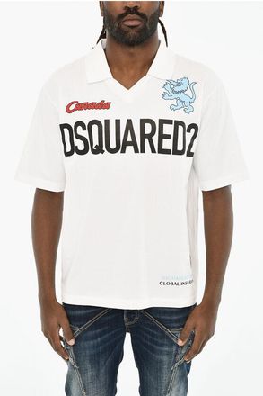 Dsquared2 Cotton Crew-neck T-shirt with Polo Neck size M