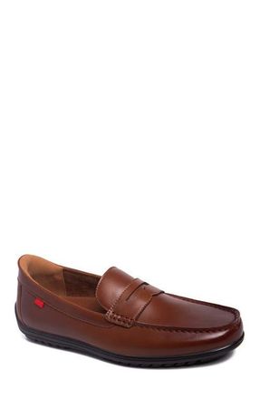 Marc Joseph New York John Street Hands Free Technology Leather Penny Loafer in Cognac Napa Leather at Nordstrom, Size 10.5