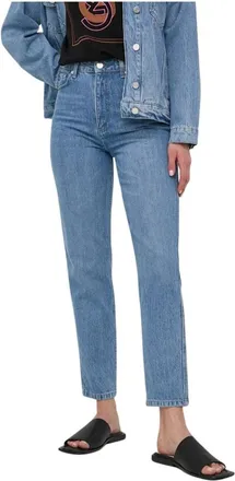 Gestuz Denagz HW Mom Jeans - Dames - Jeans - Blauw - Maat: W30 Katoen