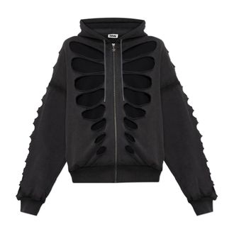 Avavav Zip-throughs, female, Black, Size: XL Cut-Out Sweatshirt