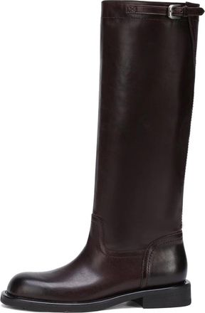 Cesare Gaspari Charlotte Leren Hoge Laarzen - Dames - Hoge Laarzen - Bruin - 41 EU - Leer - Schoenen