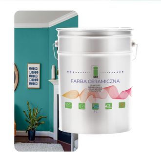 OEM Pintura Cer&aacute;mica Para Pared Lavable Verde Turquesa Menta 5l Resistente A Las Manchas